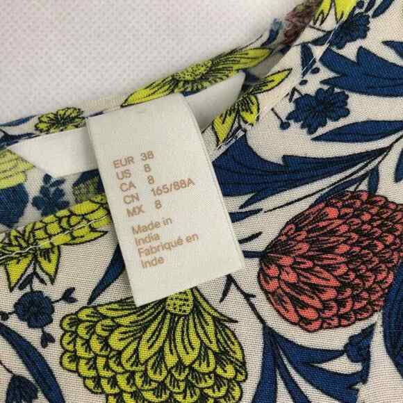 H&M Women's Short Sleeve Shift Floral Dress Size 8 - Picture 2 of 10